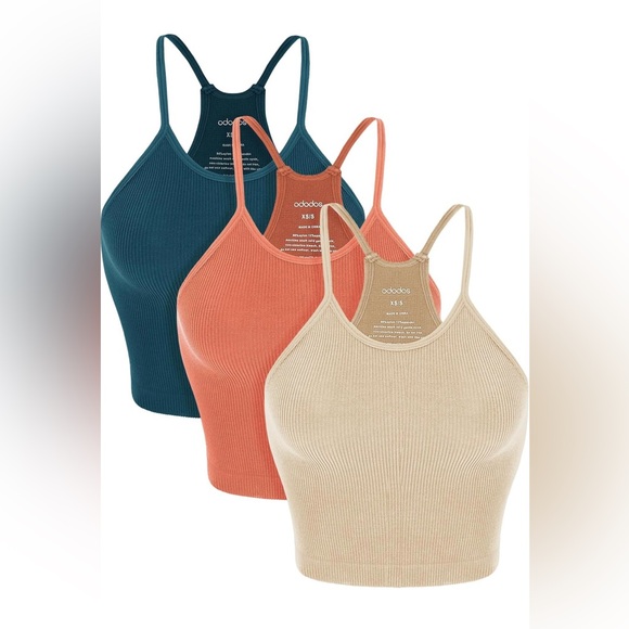 Women’s Ribbed Crop Tank Size XS/S 3 Pack - Picture 1 of 7